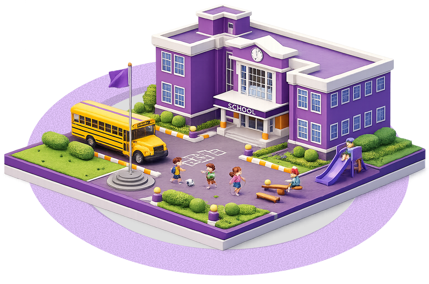 Students studying at Apex School